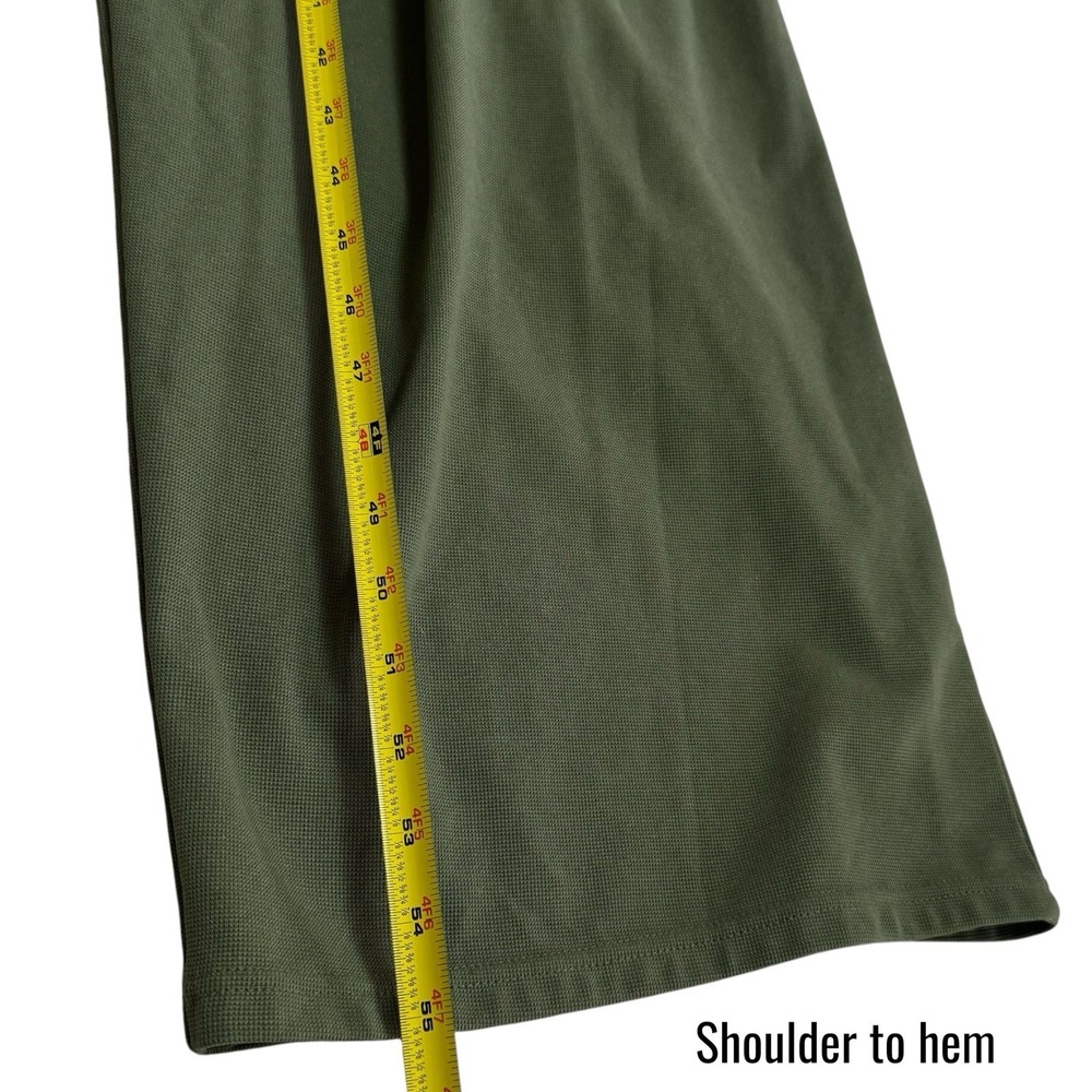 Halara Waffle Knit Overalls with Pockets Wide Leg Green Leisure Comfort Casual M - Picture 13 of 13